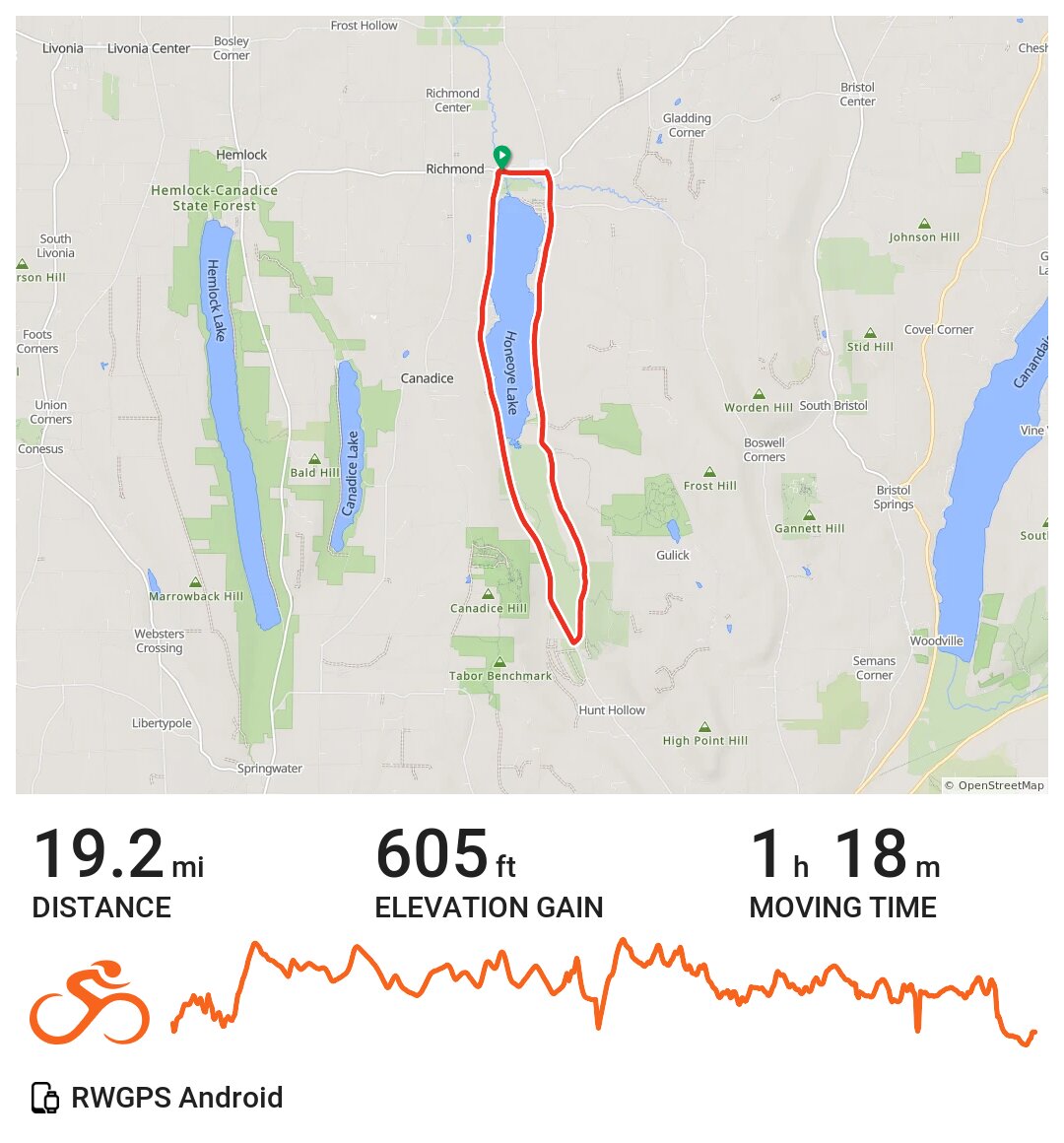 Honeoye Lake with STBC A bike ride in Ontario County, NY