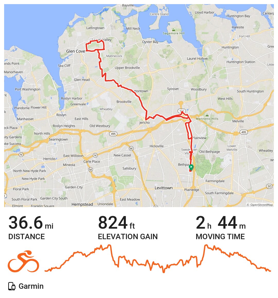 Beth Locust Valley A bike ride in Nassau County, NY