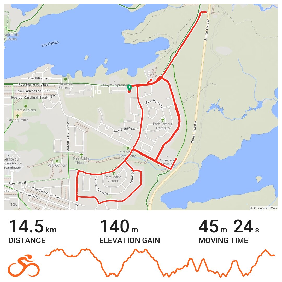 28/11/15 A bike ride in RouynNoranda, Québec