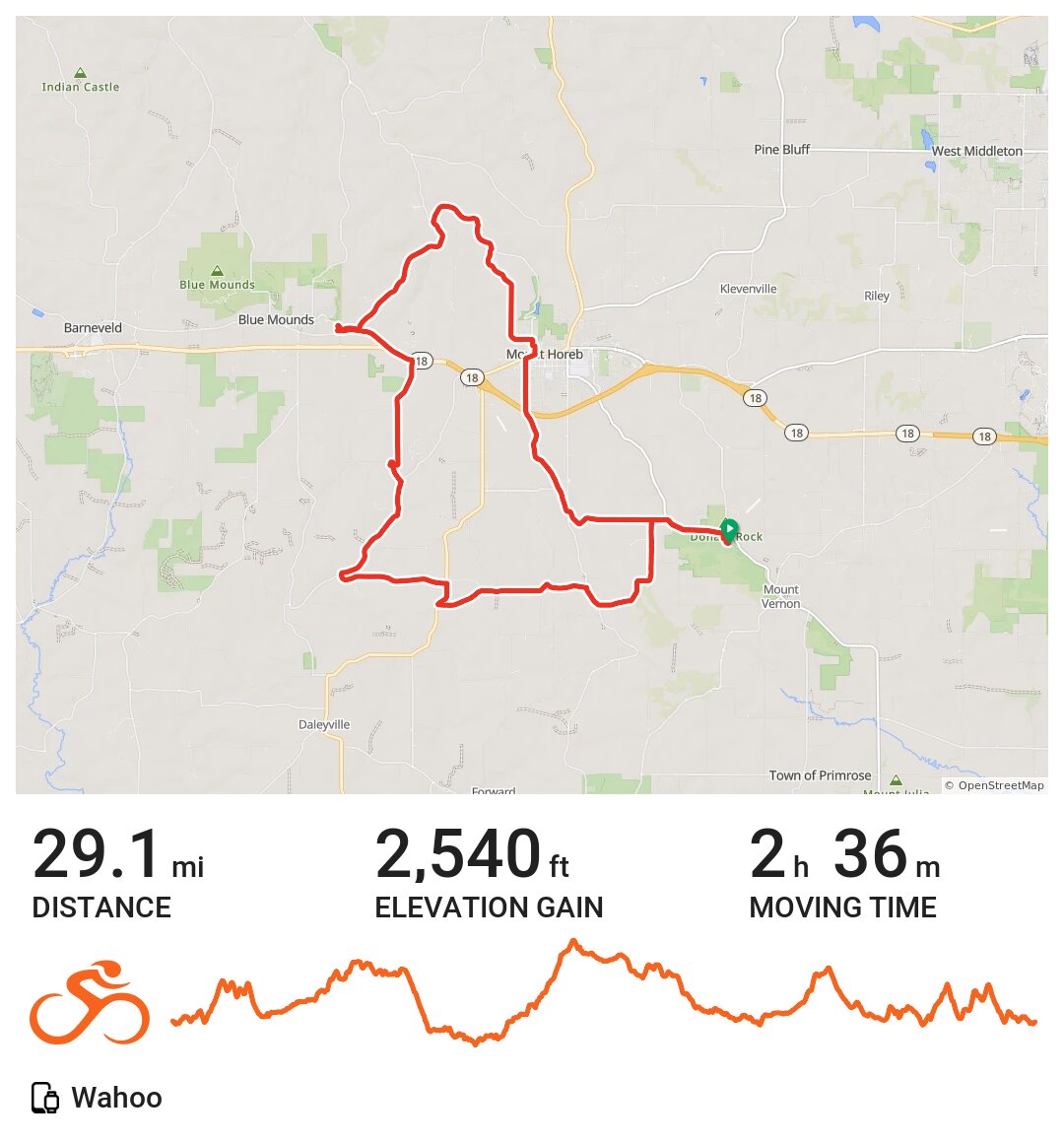 Donald Park Mt Horeb South Loop · Ride with GPS