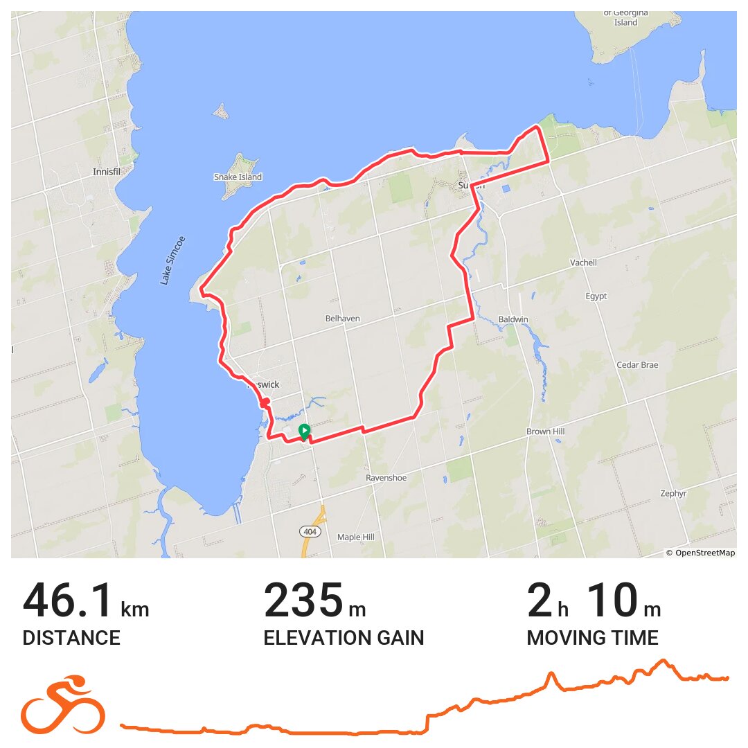 Keswick to Jackson's Point · Ride with GPS