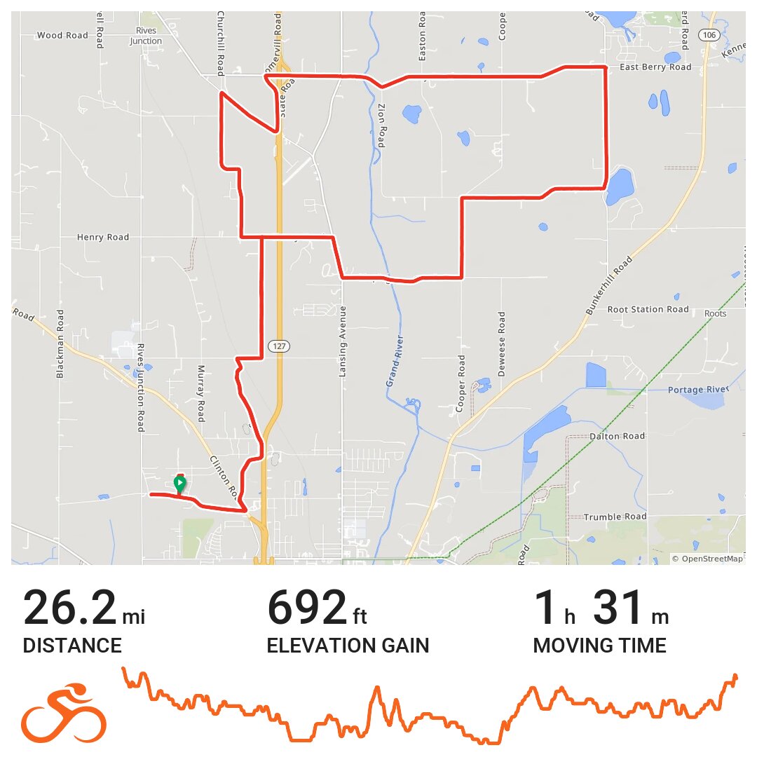 04/14/16 A bike ride in Jackson County, MI