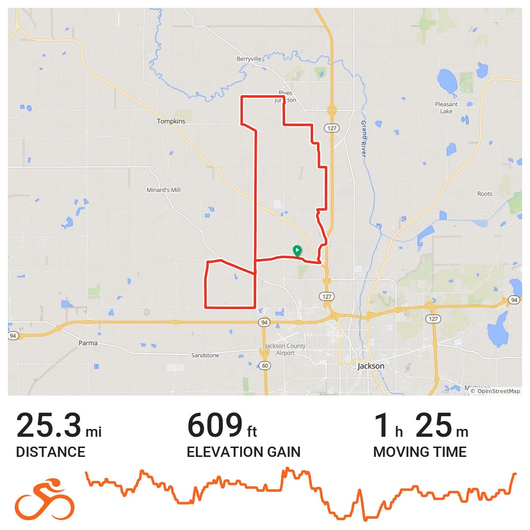 04/19/16 A bike ride in Jackson County, MI