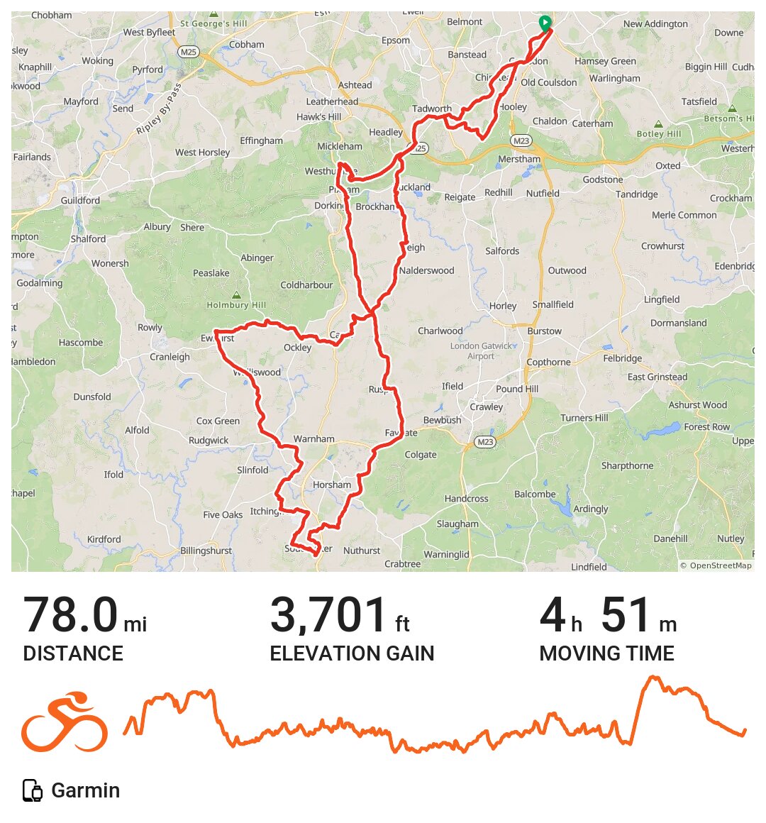 OTHG Southwater Country Park circuit A bike ride in London, England