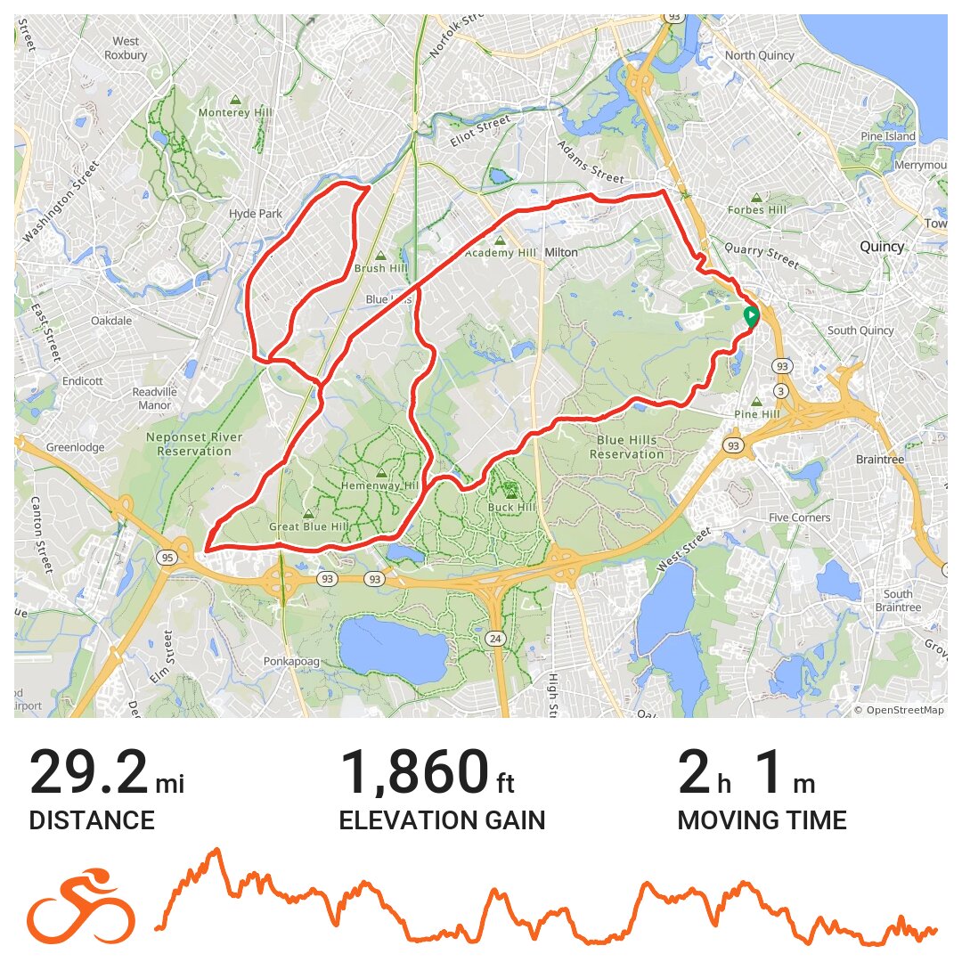 Blue Hills · Ride with GPS