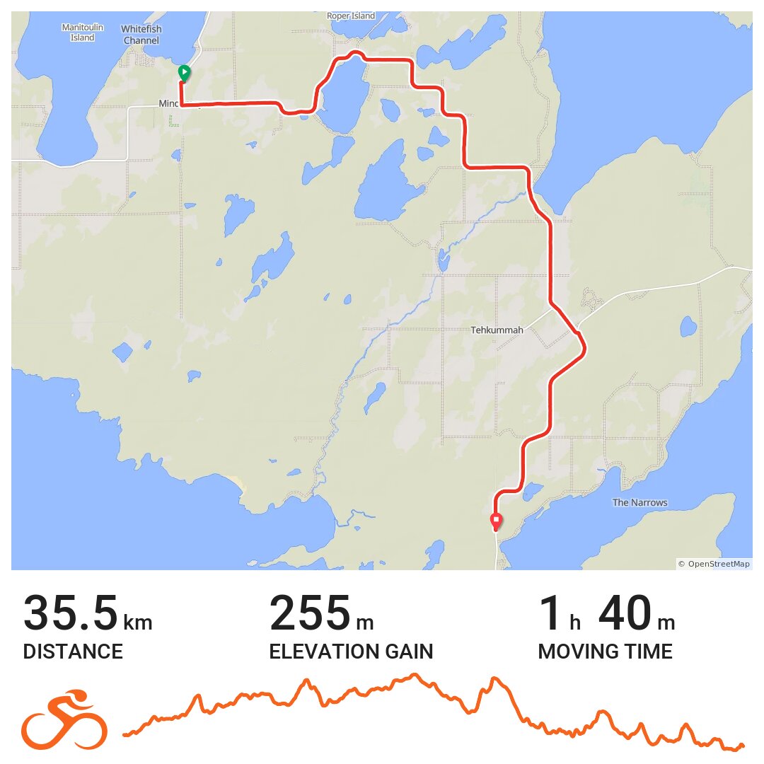 Run for the Ferry A bike ride in Mindemoya, Ontario