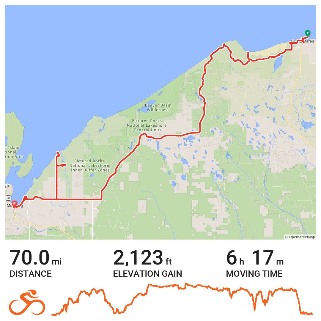 Munising A bike ride in Grand Marais, MI