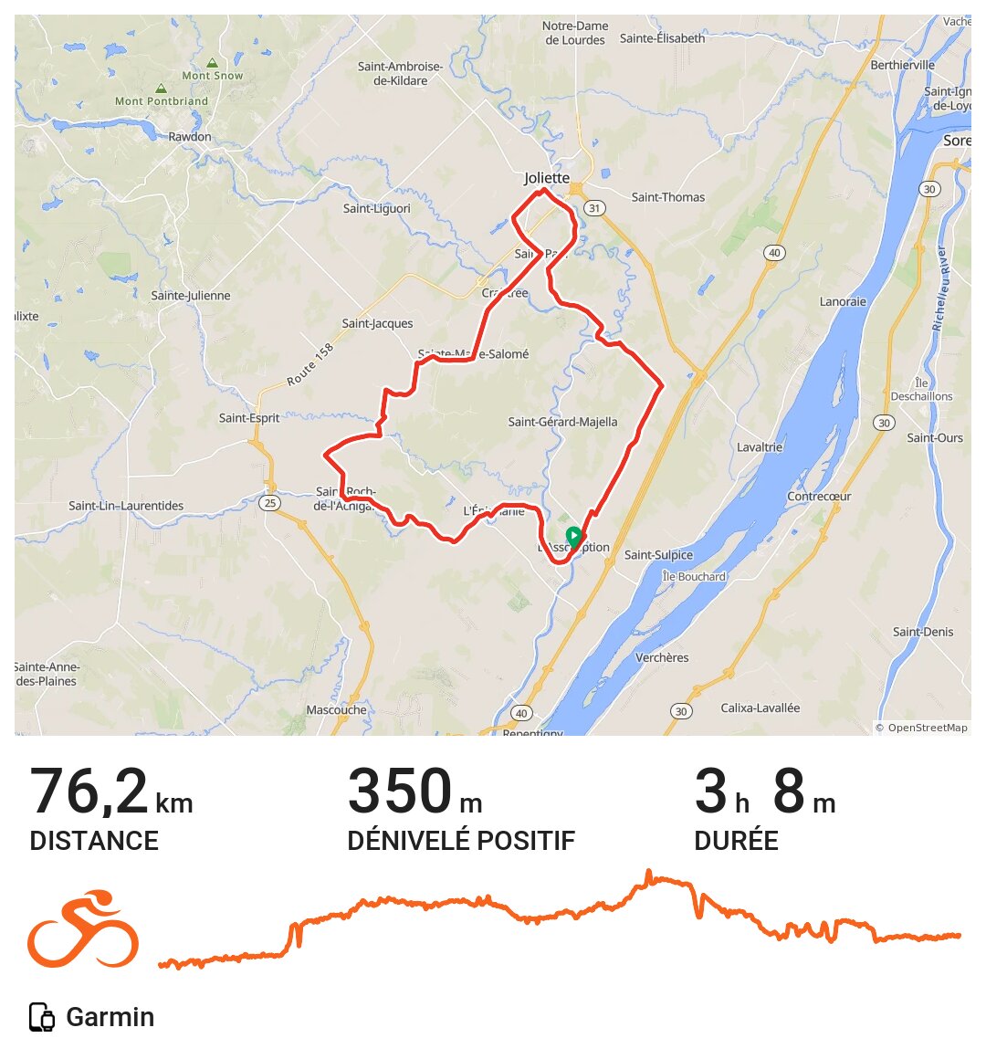 L'Assomptio / Joliette · Ride with GPS