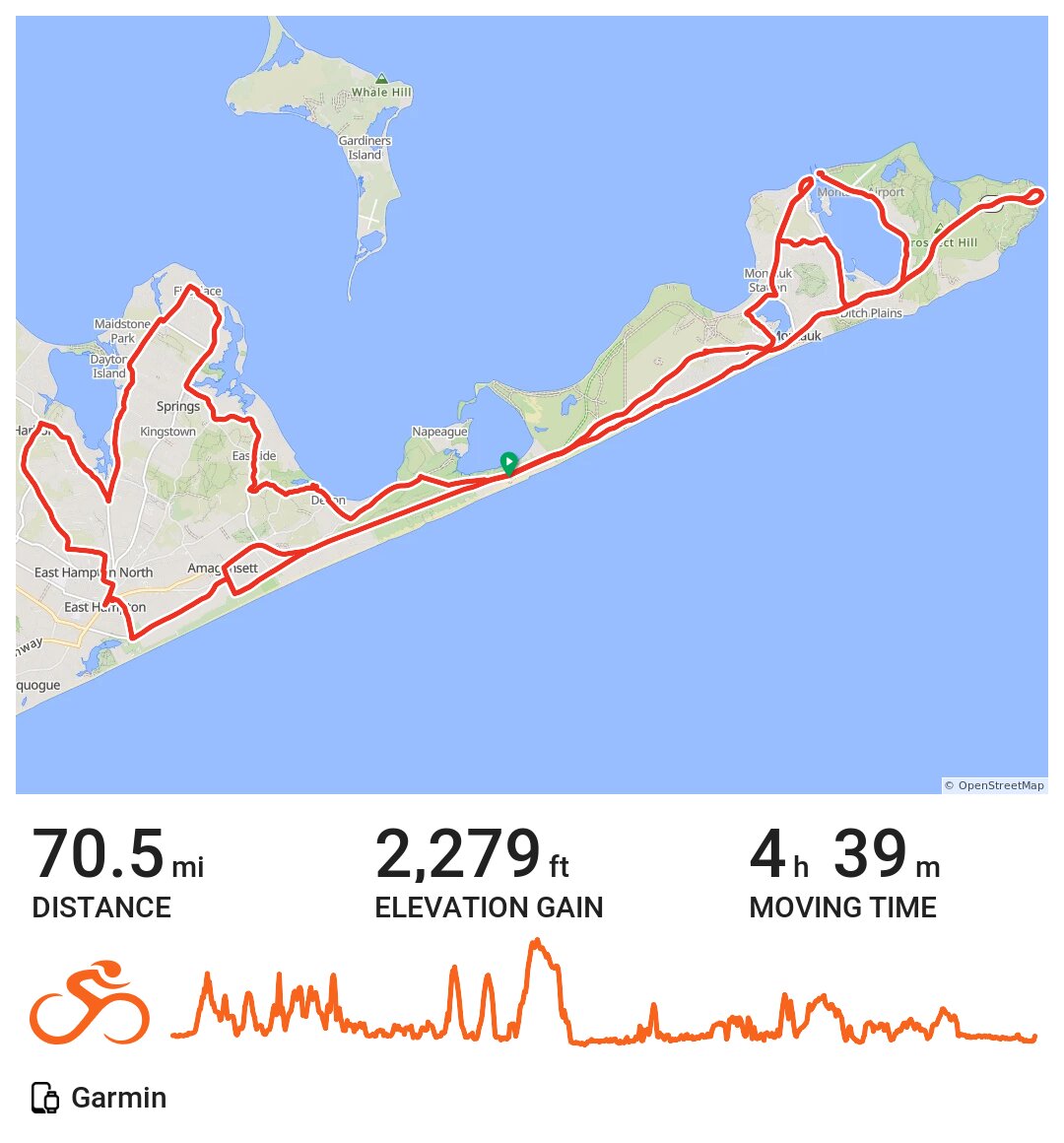 East Hampton Road Cycling · Ride with GPS