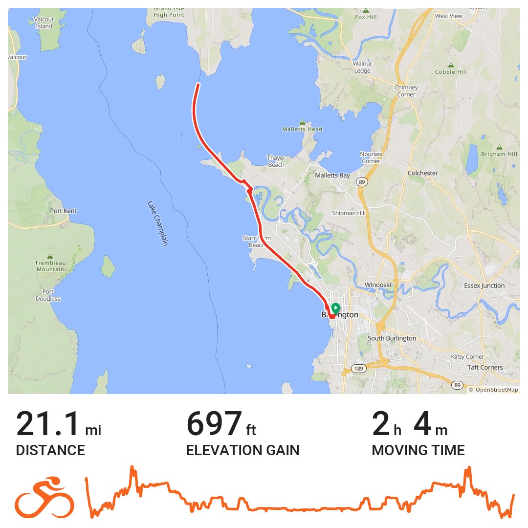 Burlington Vermont rail trail and August First Bakery A bike ride in