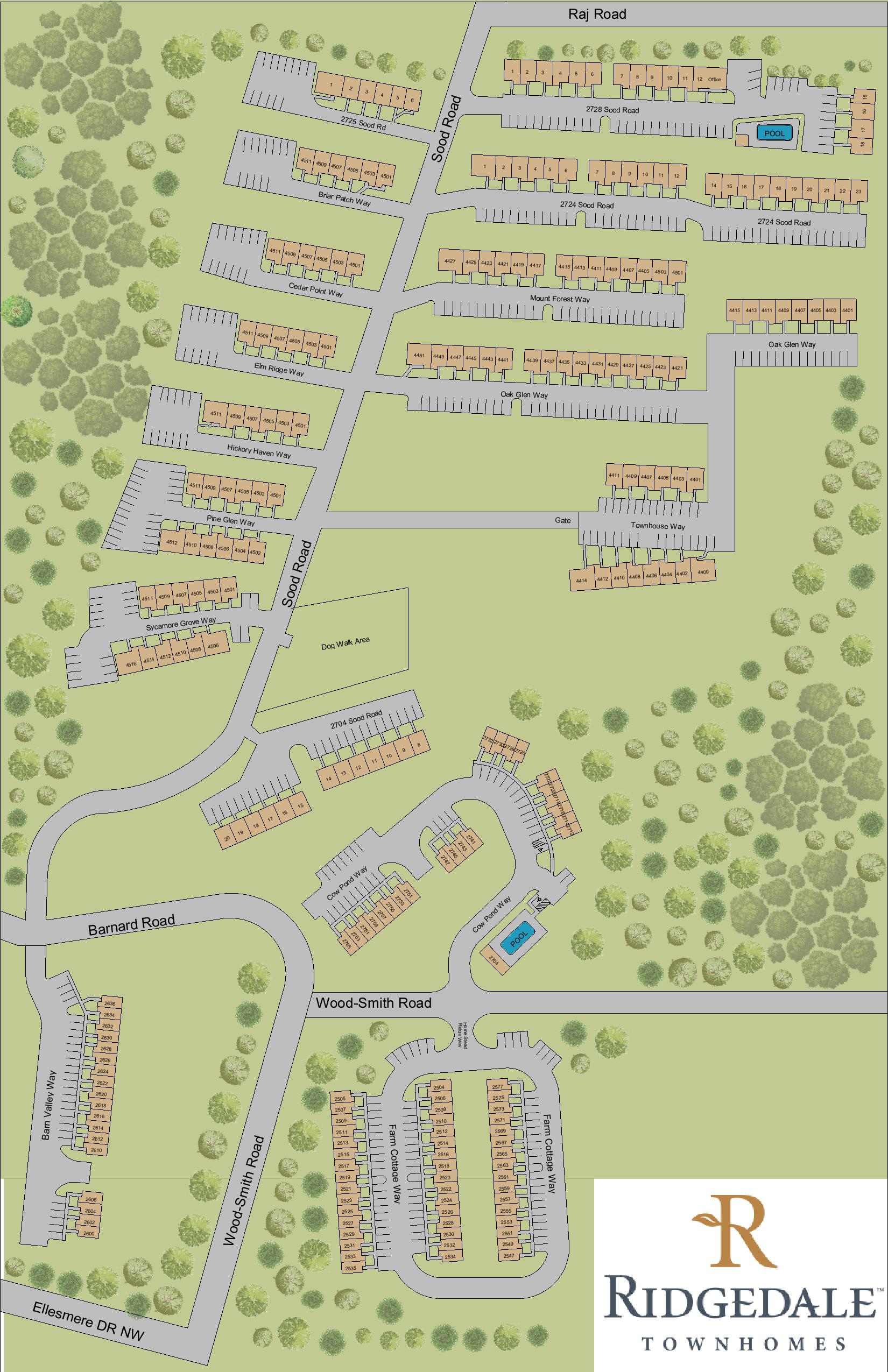 Community Map Ridgedale Townhomes