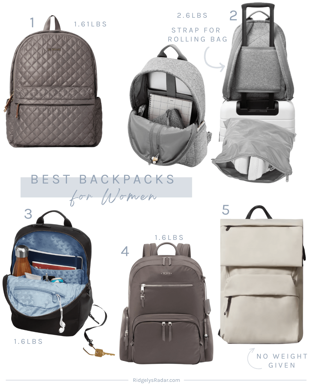 Best Fashionable Travel Backpacks for Women Ridgely's Radar