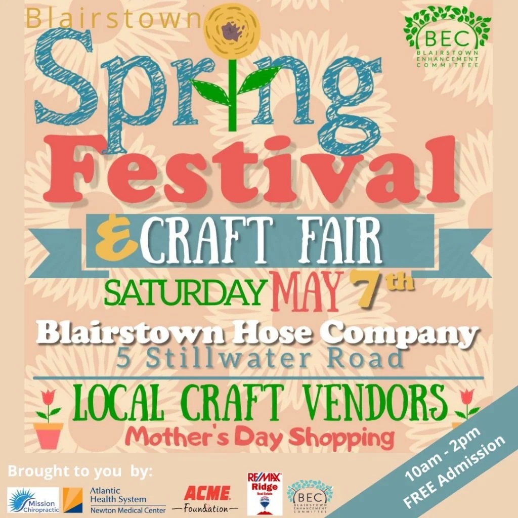 Spring Festival Happening May 7th at Blairstown Fire Department Ridge