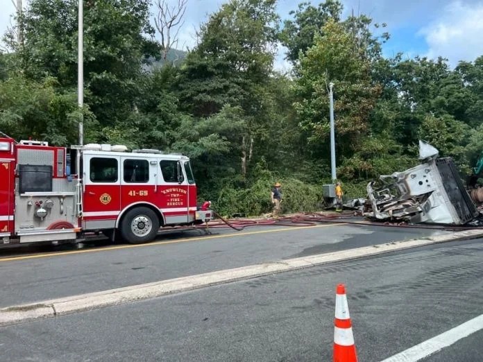 Truck Fire Snarls Route 80 in Knowlton Ridge View Echo