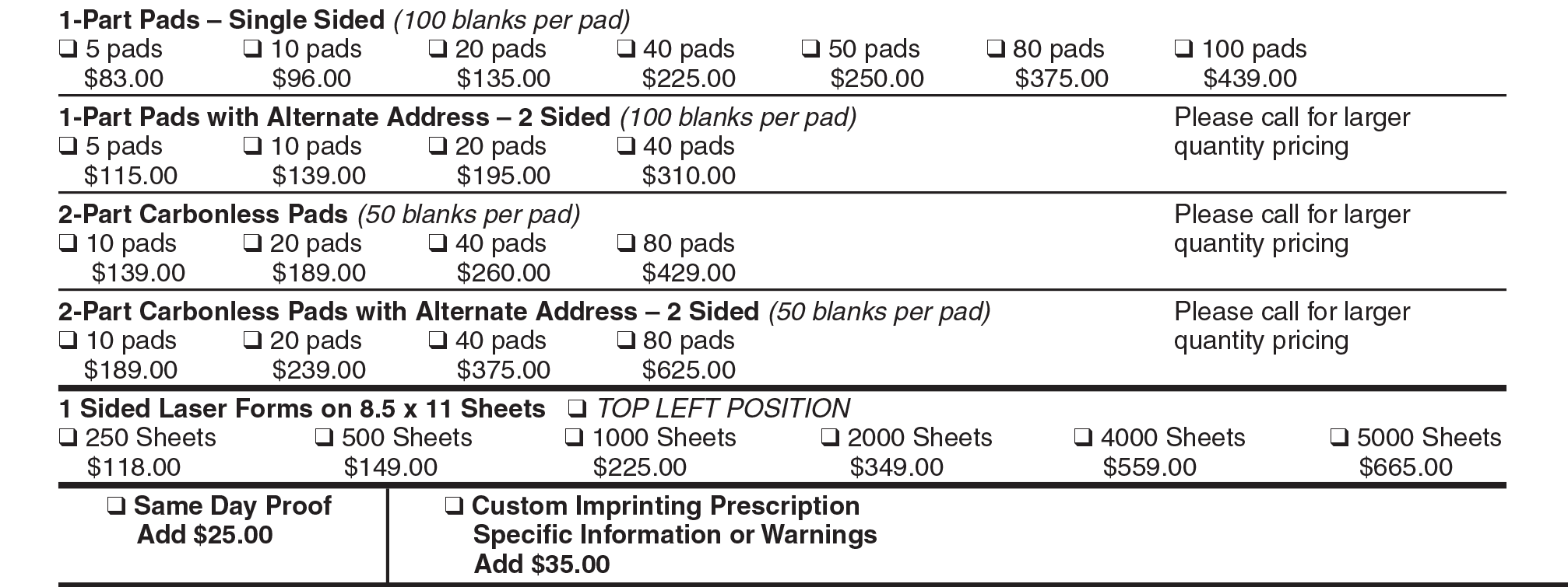NJ Rx Prescription Pad ordering. Now in New Jersey Cramp Free Pads