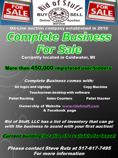 Rid of Stuff online auction we connect Buyers and sellers