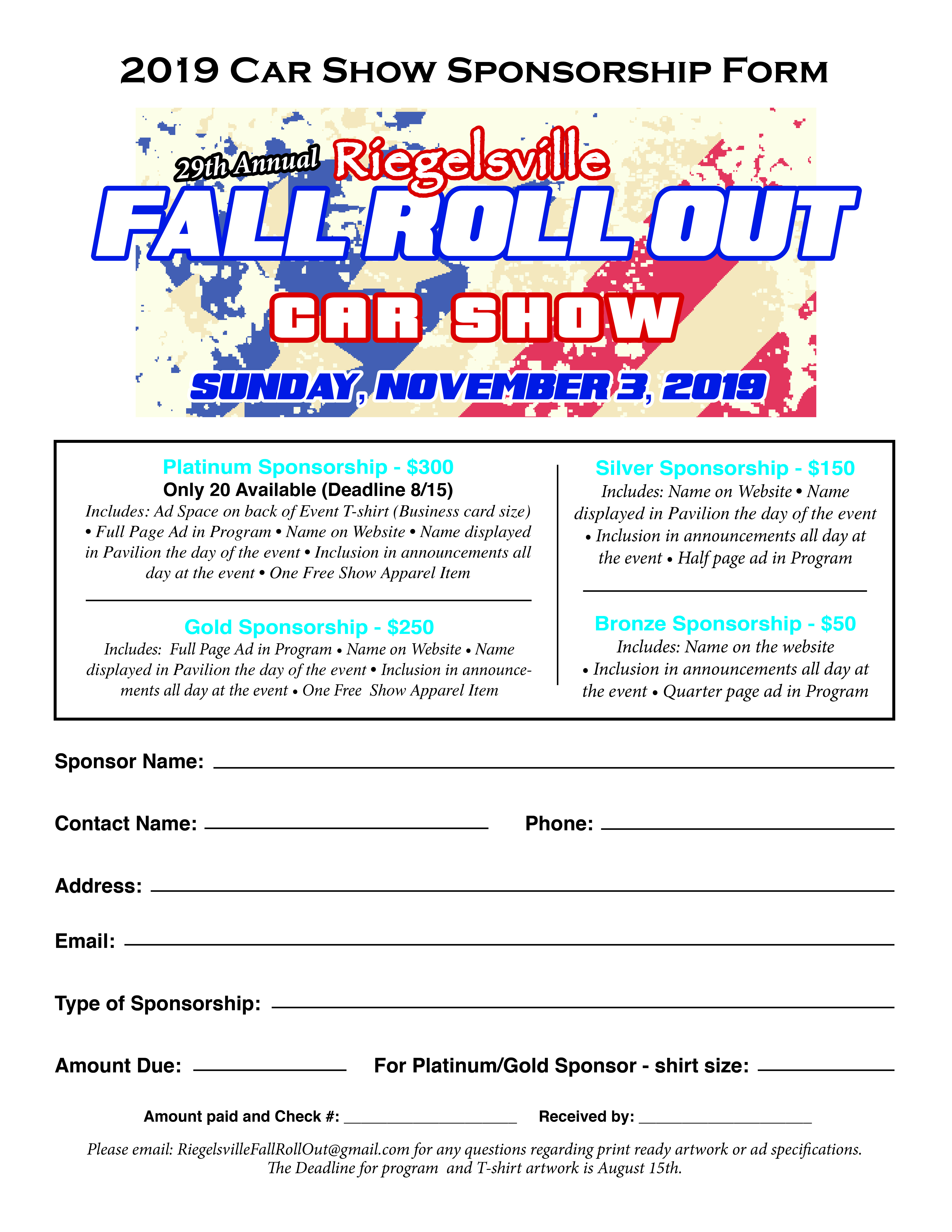 Fall Rollout Car Show Borough of Riegelsville