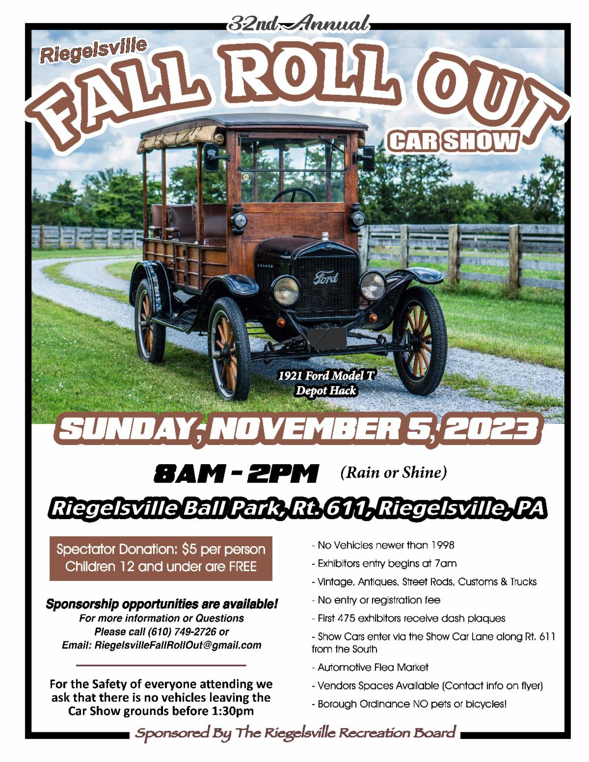 Fall Rollout Car Show Borough of Riegelsville