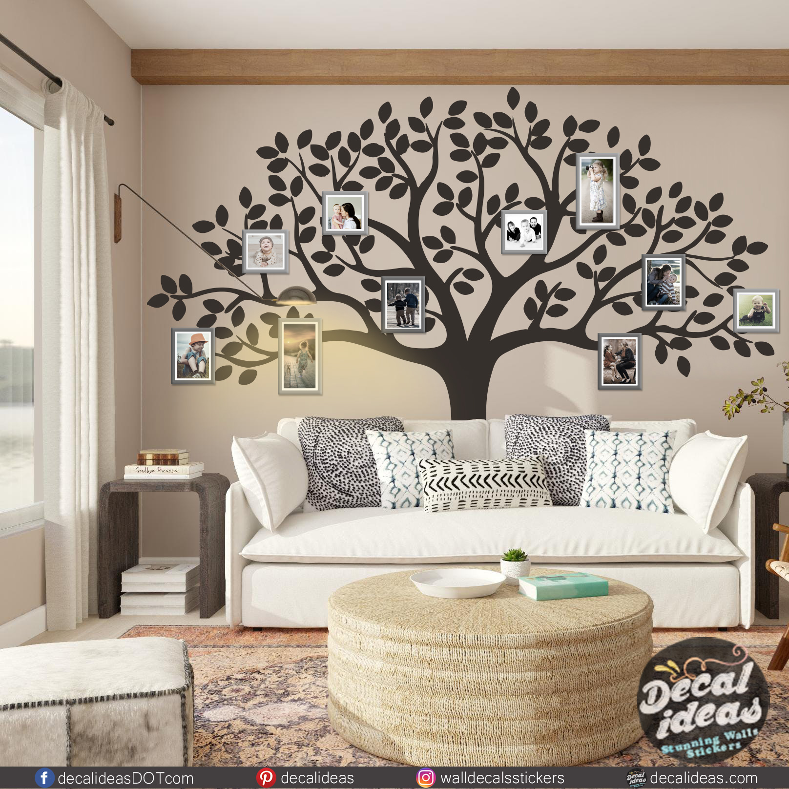 Family Tree vinyl peel and stick wall decal Sticker Riffeens