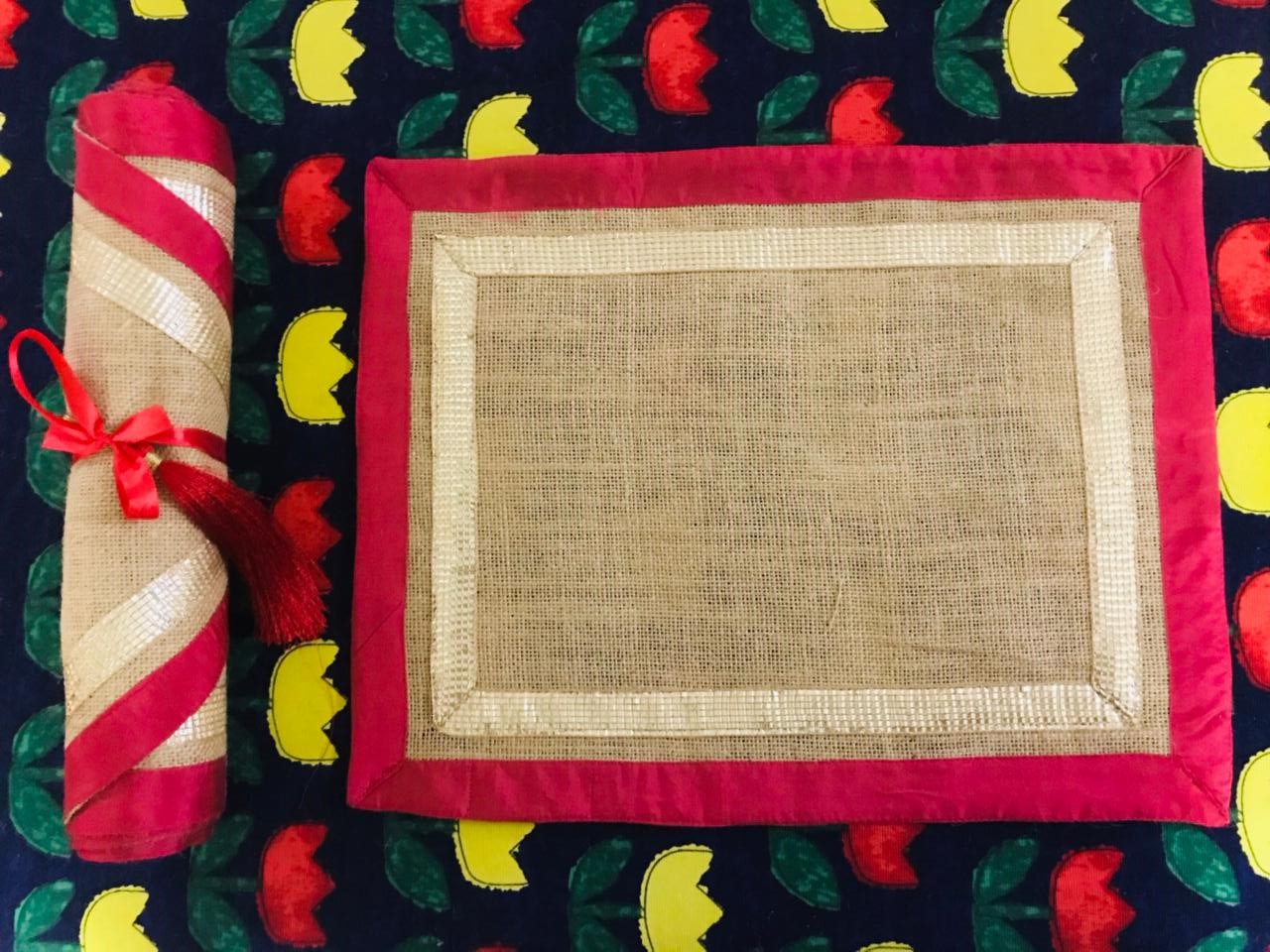 Jute Table runner placemats set of 6/4 ( seater ) RIGAS