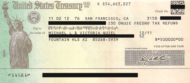 IRS Gives Refund Check to Man for Paying Too Much, While Claiming to