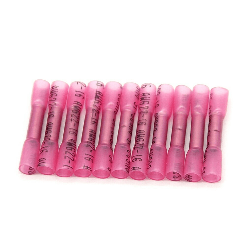 10 x Pink Butt Splice Heat Shrink Connectors Riggtech