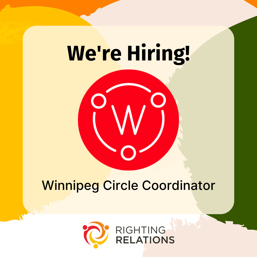Recruiting Parttime Circle Coordinator, Winnipeg Righting Relations