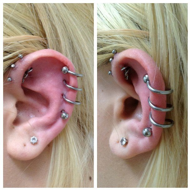 Ear Spiral Piercing 45 Image Ideas Jewelry Pros & Cons Right Piercing