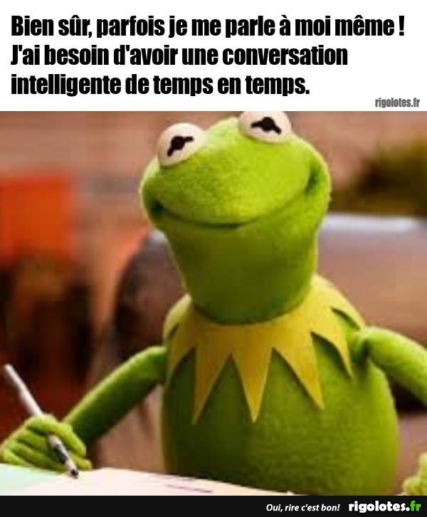Bien sûr, parfois je me parle à.. Blagues et les meilleures images