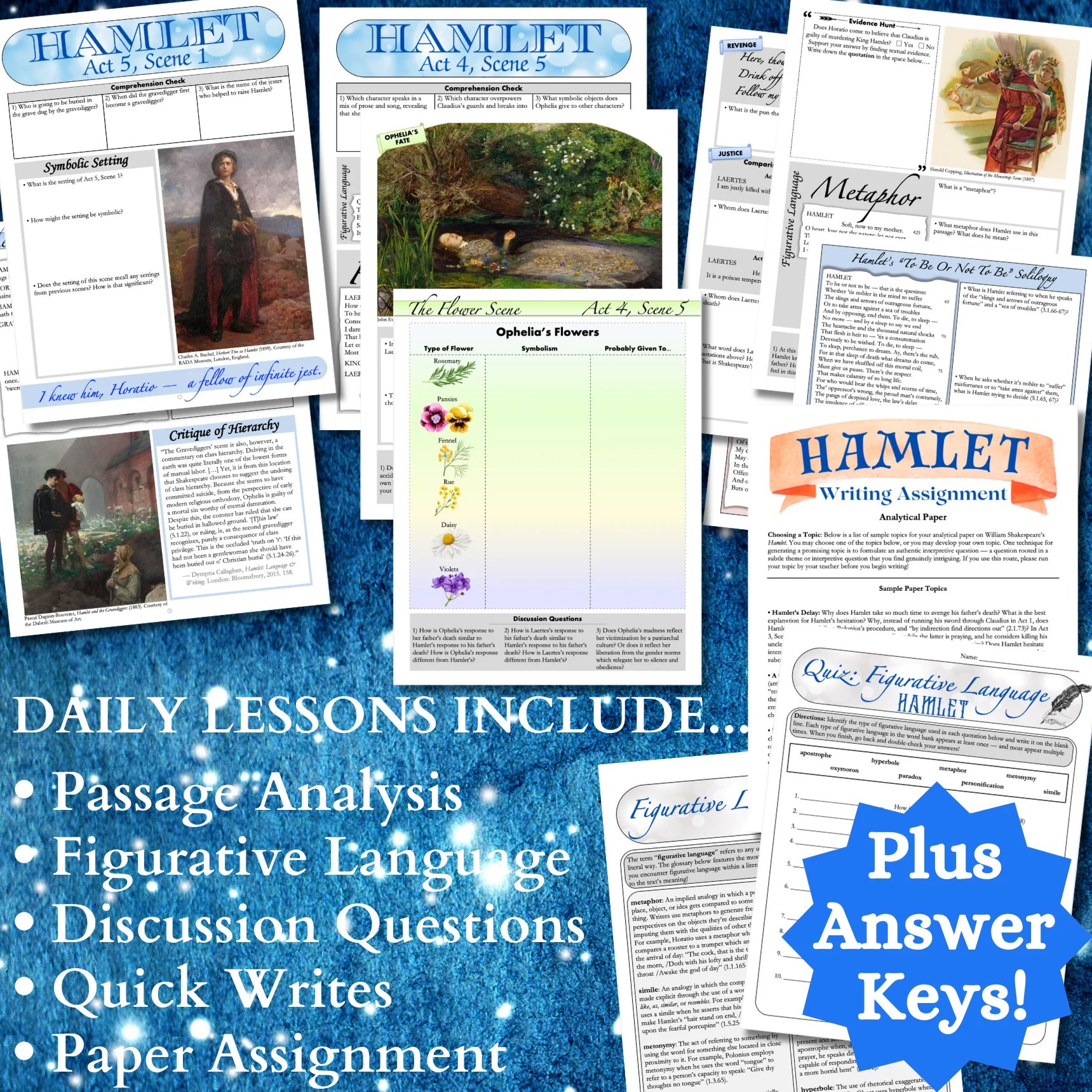 Hamlet Complete Teaching Unit with Workbook & Answer Key Rigorous(03)