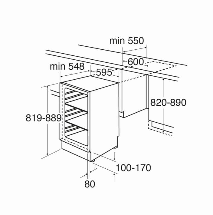 CDA FW381 Integrated Under Counter Freezer from Riley James
