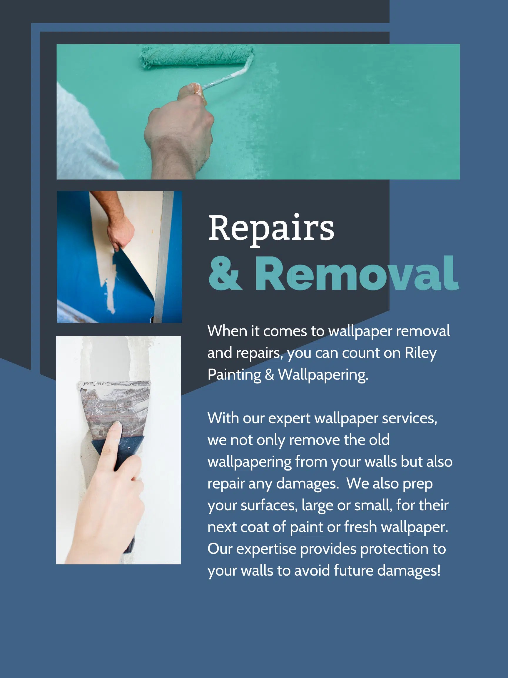 Repairs & Removal Riley Painting & Wallpapering