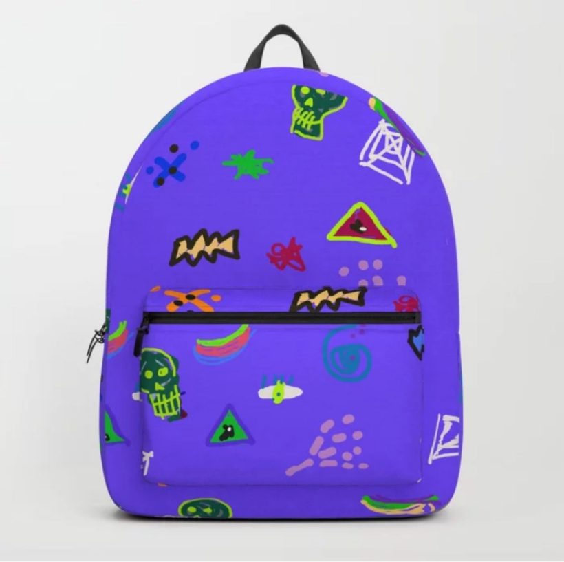 Motif Grape Backpack Rimadi