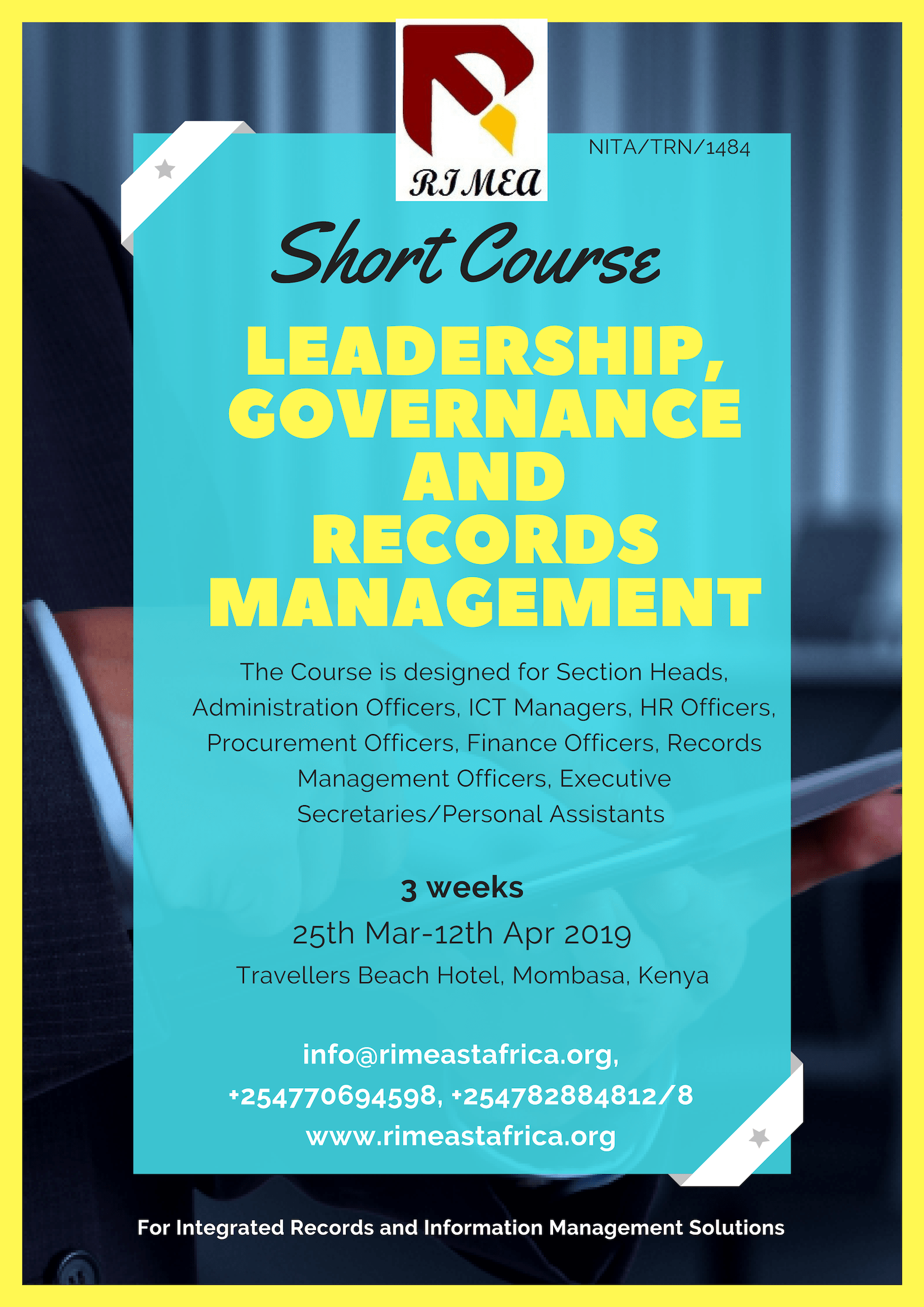 Short Course on Leadership, Governance and Records Management RIMEA