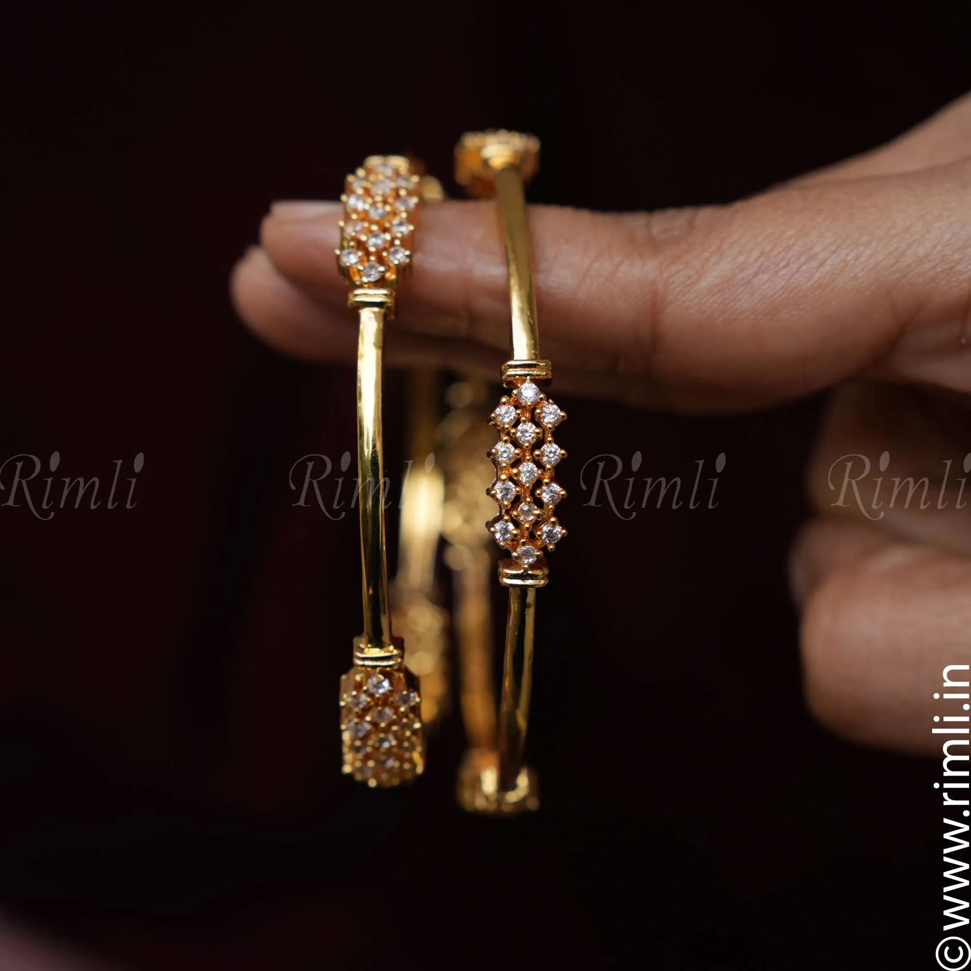 Designer White Stone Bangles