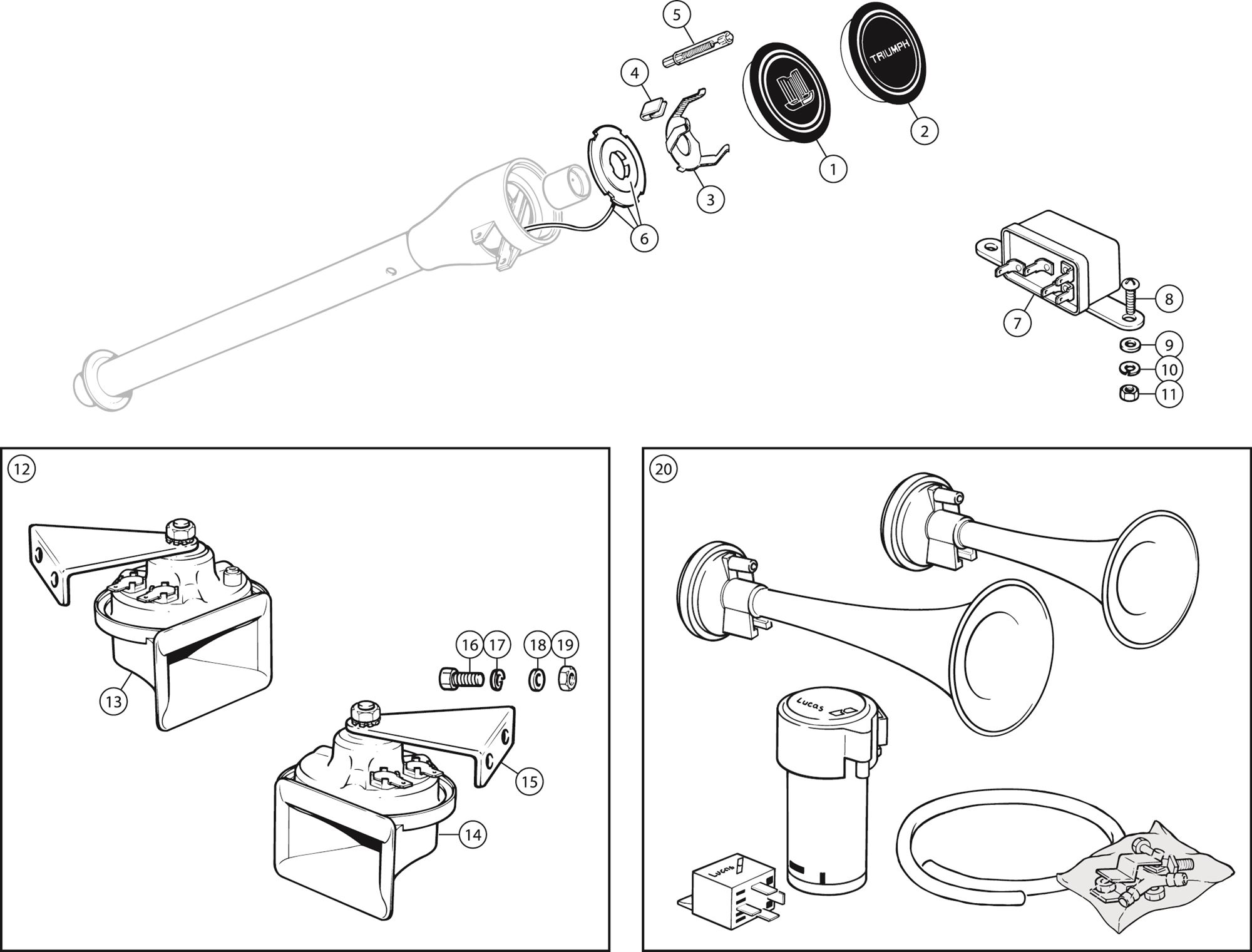 Triumph TR6 Horn Rimmer Bros