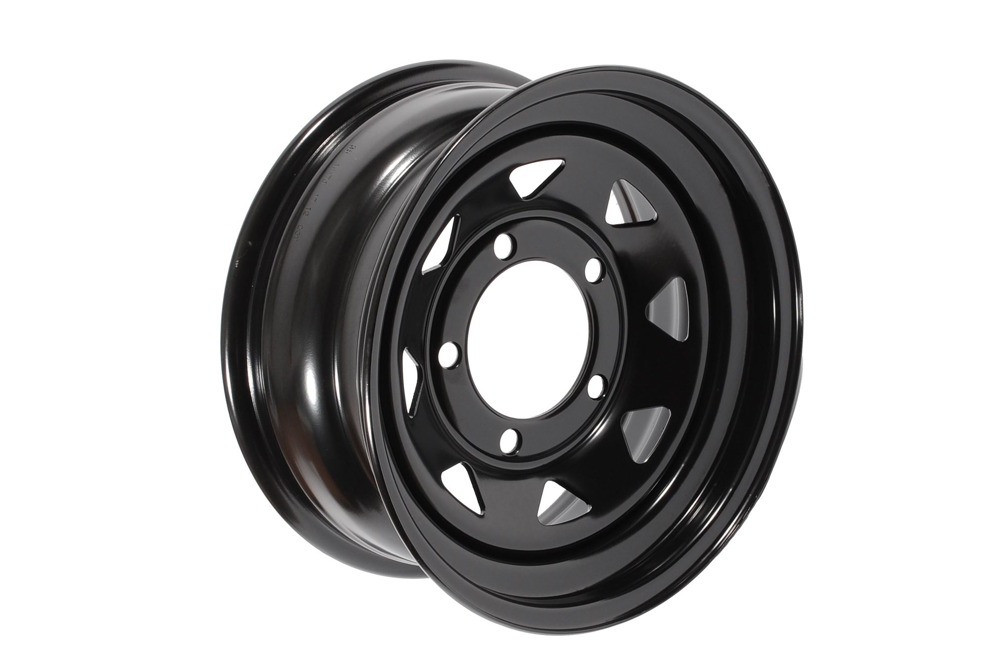 Steel Wheel 7 x 16 Black 8 Spoke LL1674TF7X16B Terrafirma Rimmer Bros