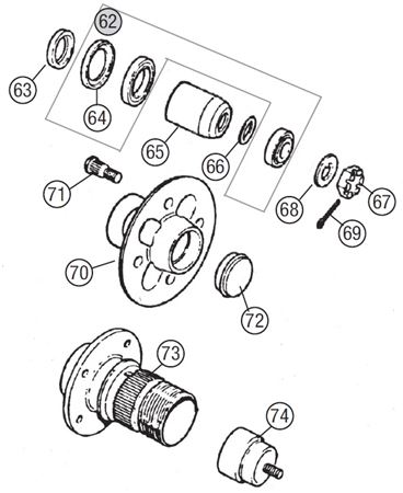 MGB Wheel Hubs & Bearings - Front | Rimmer Bros