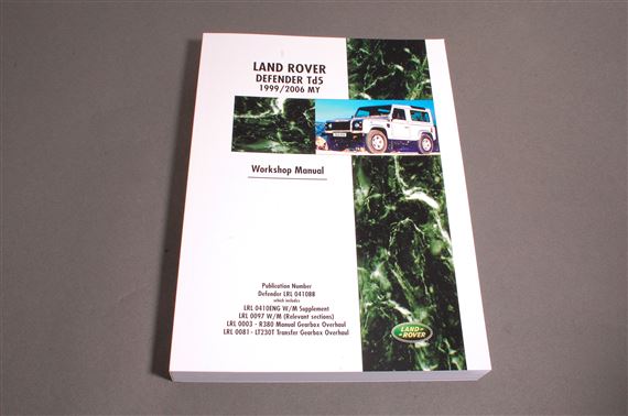 Land Rover Workshop Manuals > TD5 Defender >.