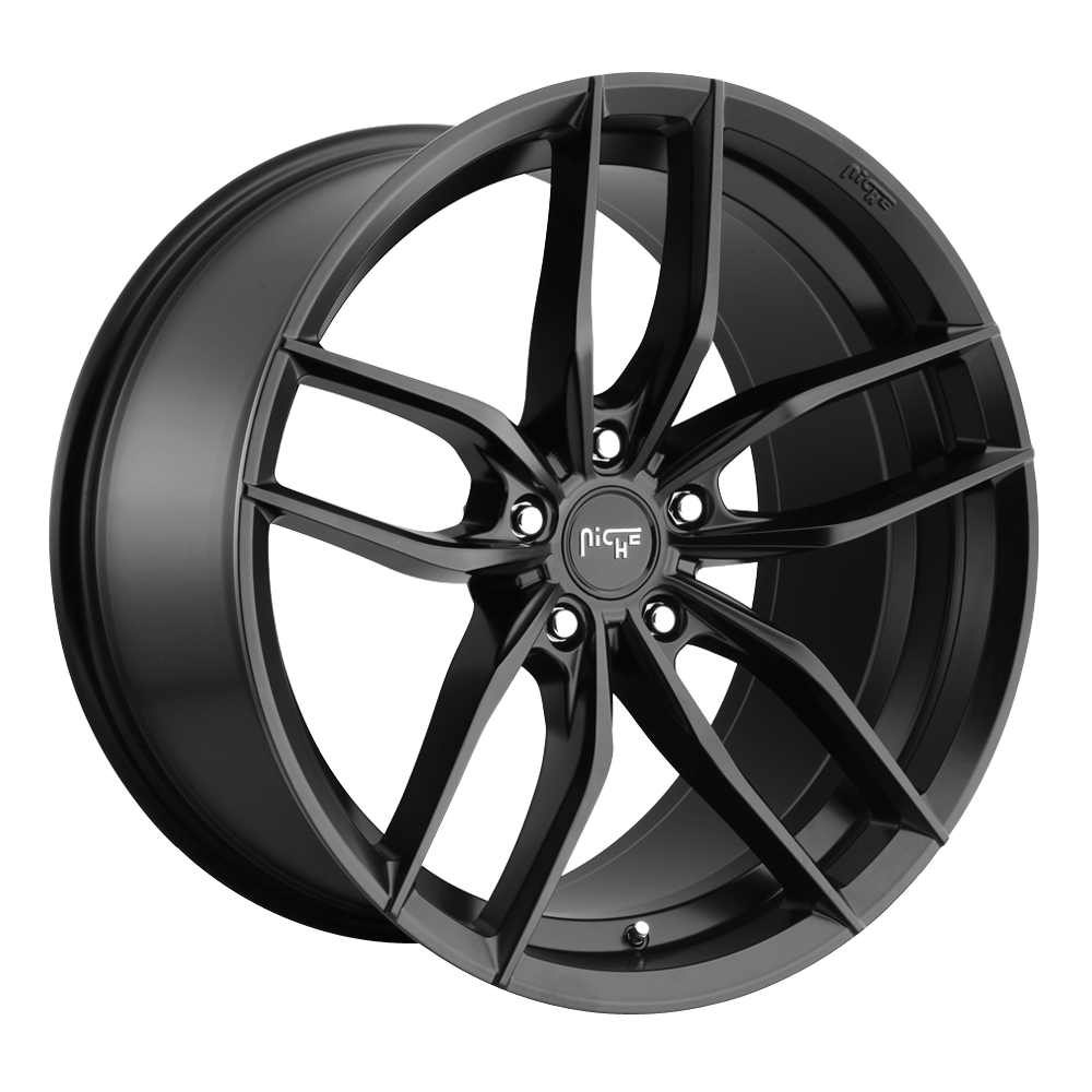 M203198565+35 19x8.5 5x114.3 35 Offset Niche Rims M203 VOSSO MATTE BLACK