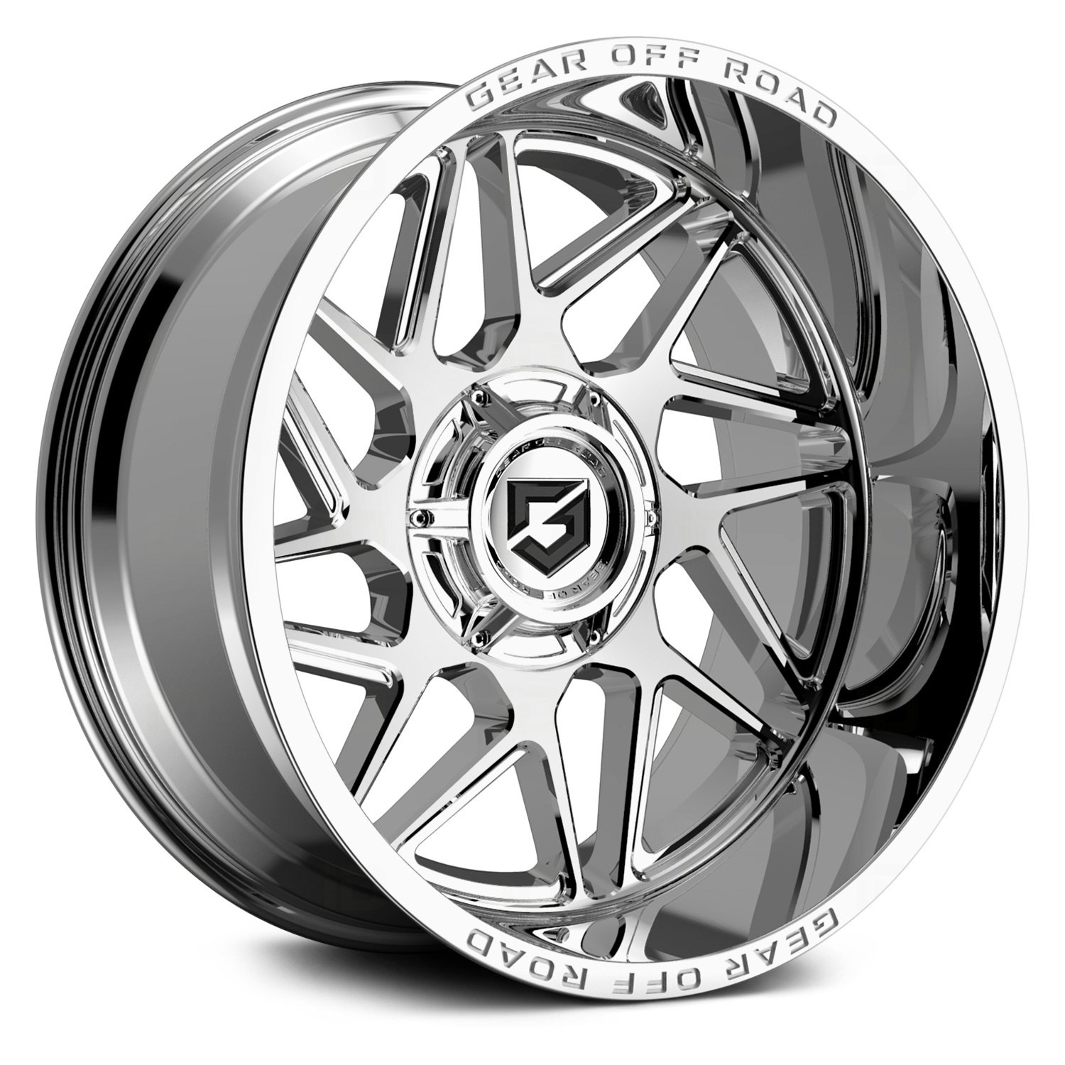 A258591 18x9 8x180 18 Offset Gear Off Road Rims 761C RATIO CHROME