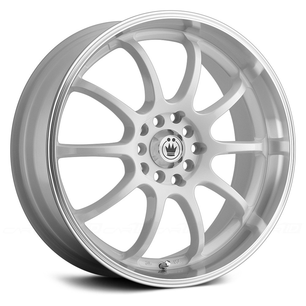 A174293 16x7 4x100 40 Offset Konig Rims 26W LIGHTNING GLOSS WHITE WITH