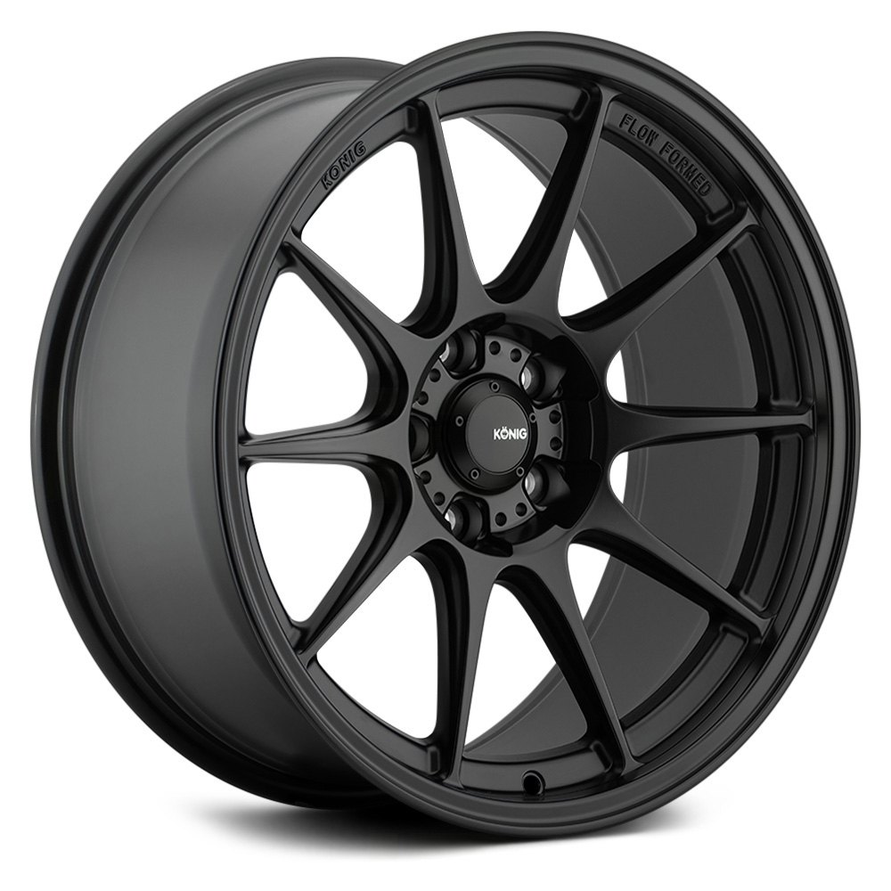 A235624 17x8 5x100 40 Offset Konig Rims 57B DEKAGRAM SEMIMATTE BLACK