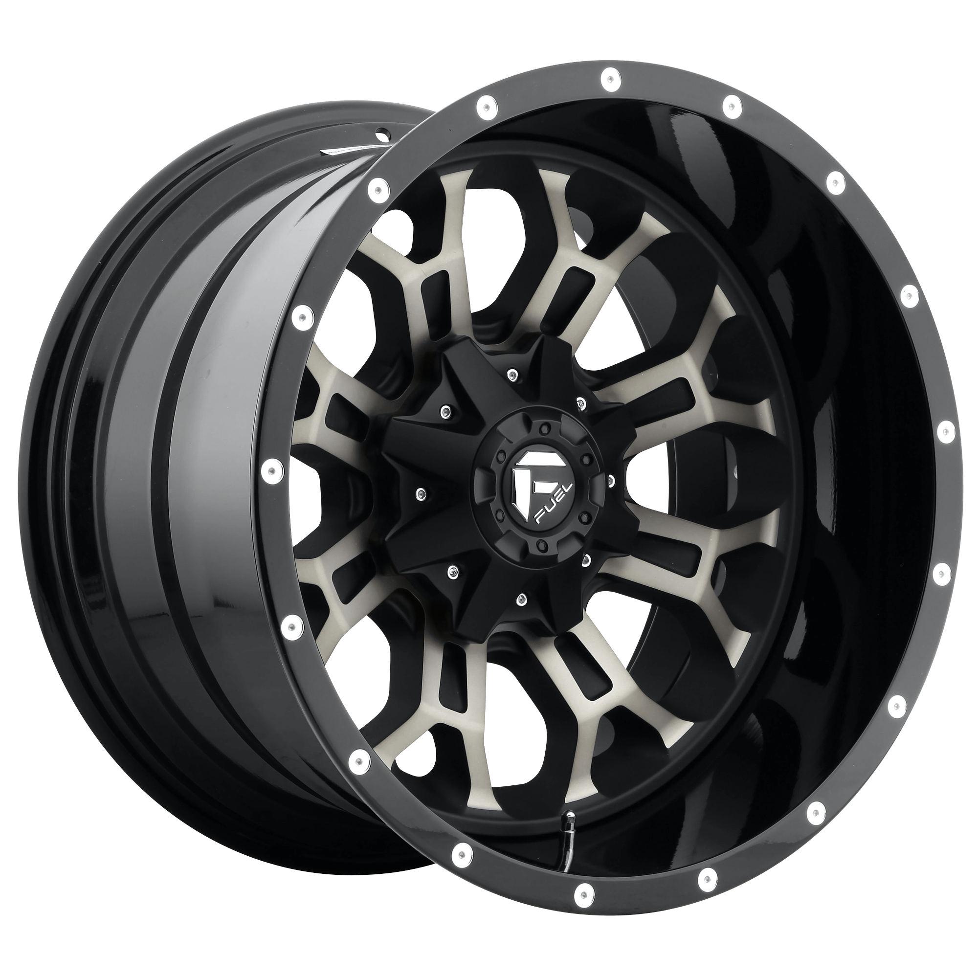 D26822201747 22x12 8x170 44 Offset Fuel Rims D268 CRUSH MATTE BLACK