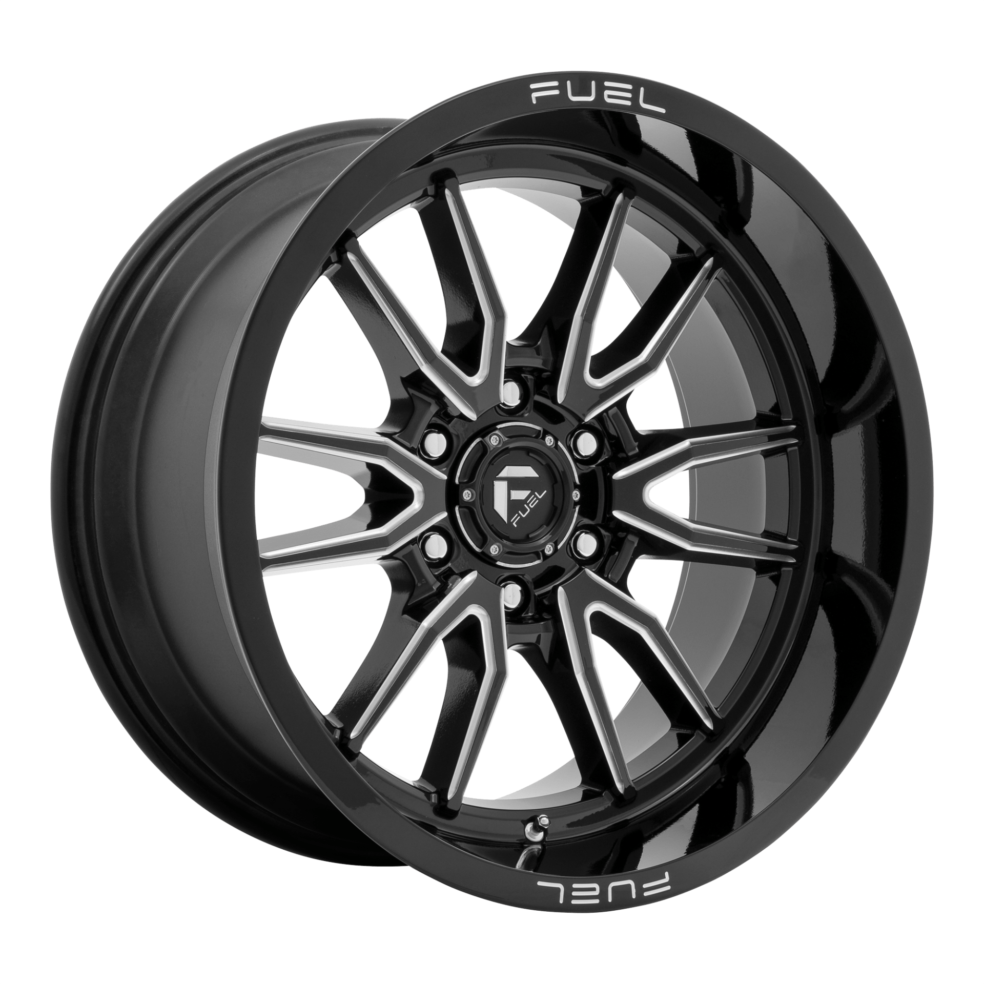 D76120008947 20x10 6x135 18 Offset Fuel Rims D761 CLASH GLOSS BLACK