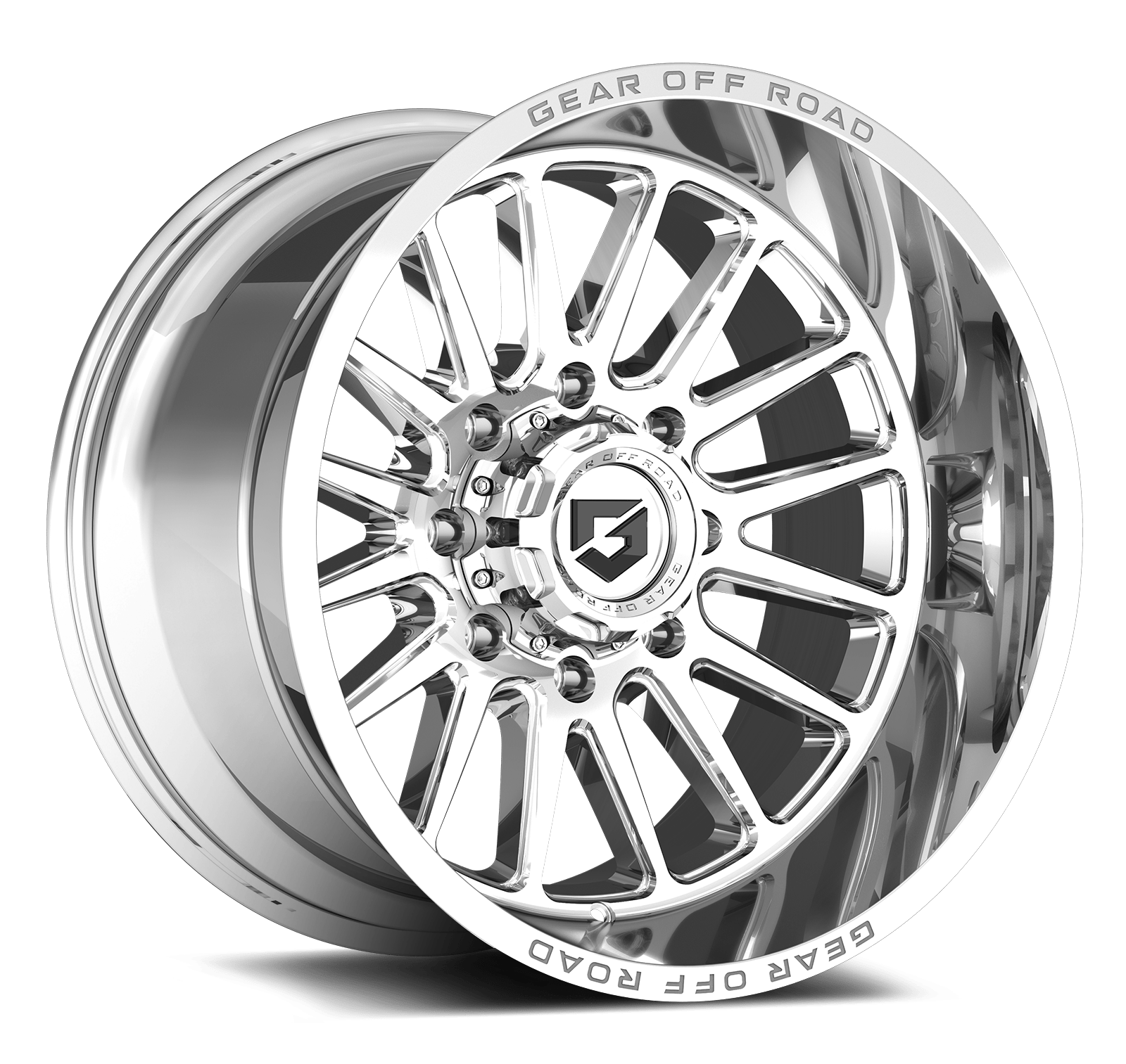 A260744 22x10 8x165.1 19 Offset Gear Off Road Rims 764C CHROME PLATED