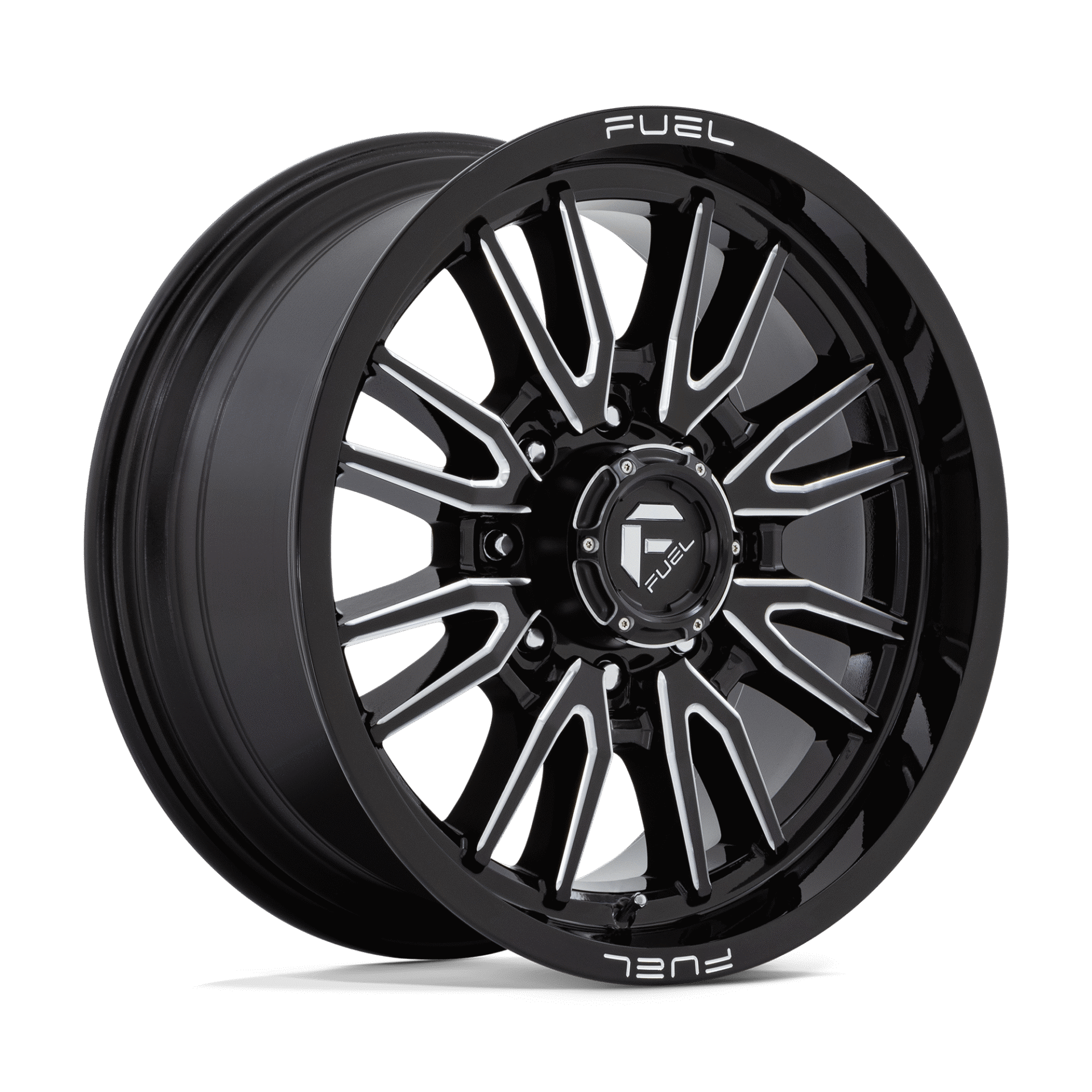 D76120901757 20x9 8x170 20 Offset Fuel Rims D761 CLASH GLOSS BLACK MILLED