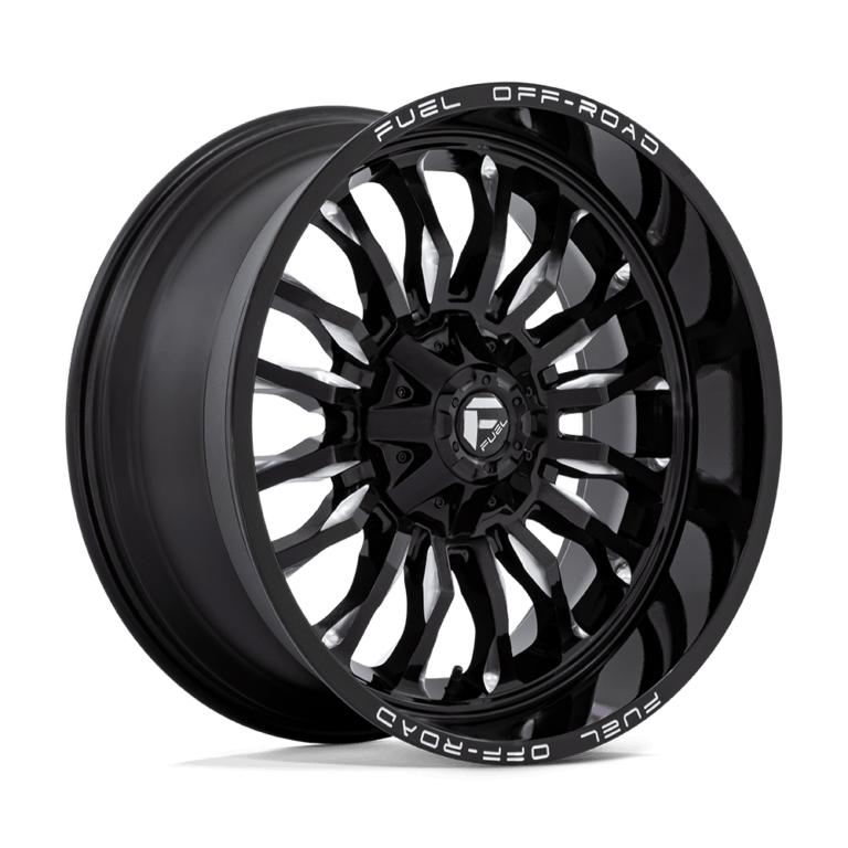 D79522009847 22x10 6x135 18 Offset Fuel Rims D795 ARC GLOSS BLACK MILLED
