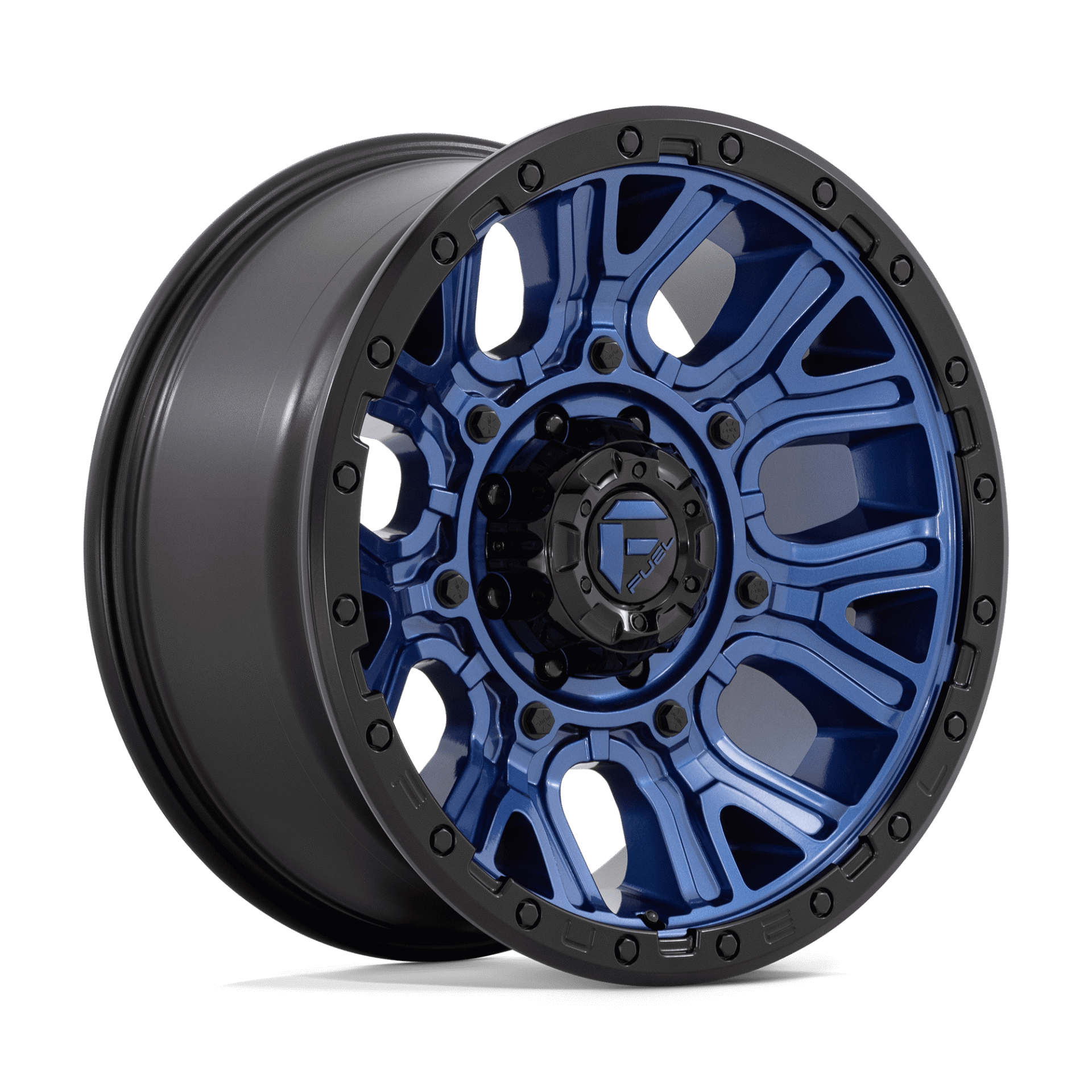 D82720901850 20x9 8x180 1 Offset Fuel Rims D827 TRACTION DARK BLUE