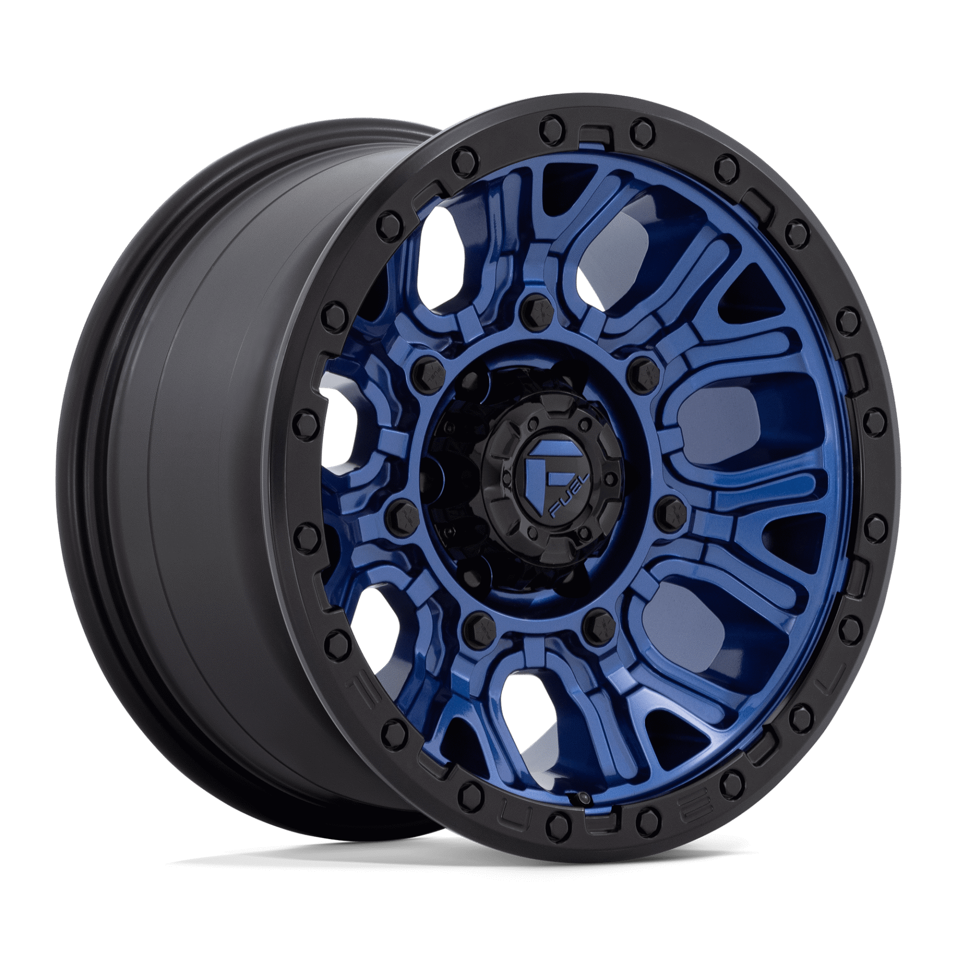 D82717908450 17x9 6x139.7 1 Offset Fuel Rims D827 TRACTION DARK BLUE